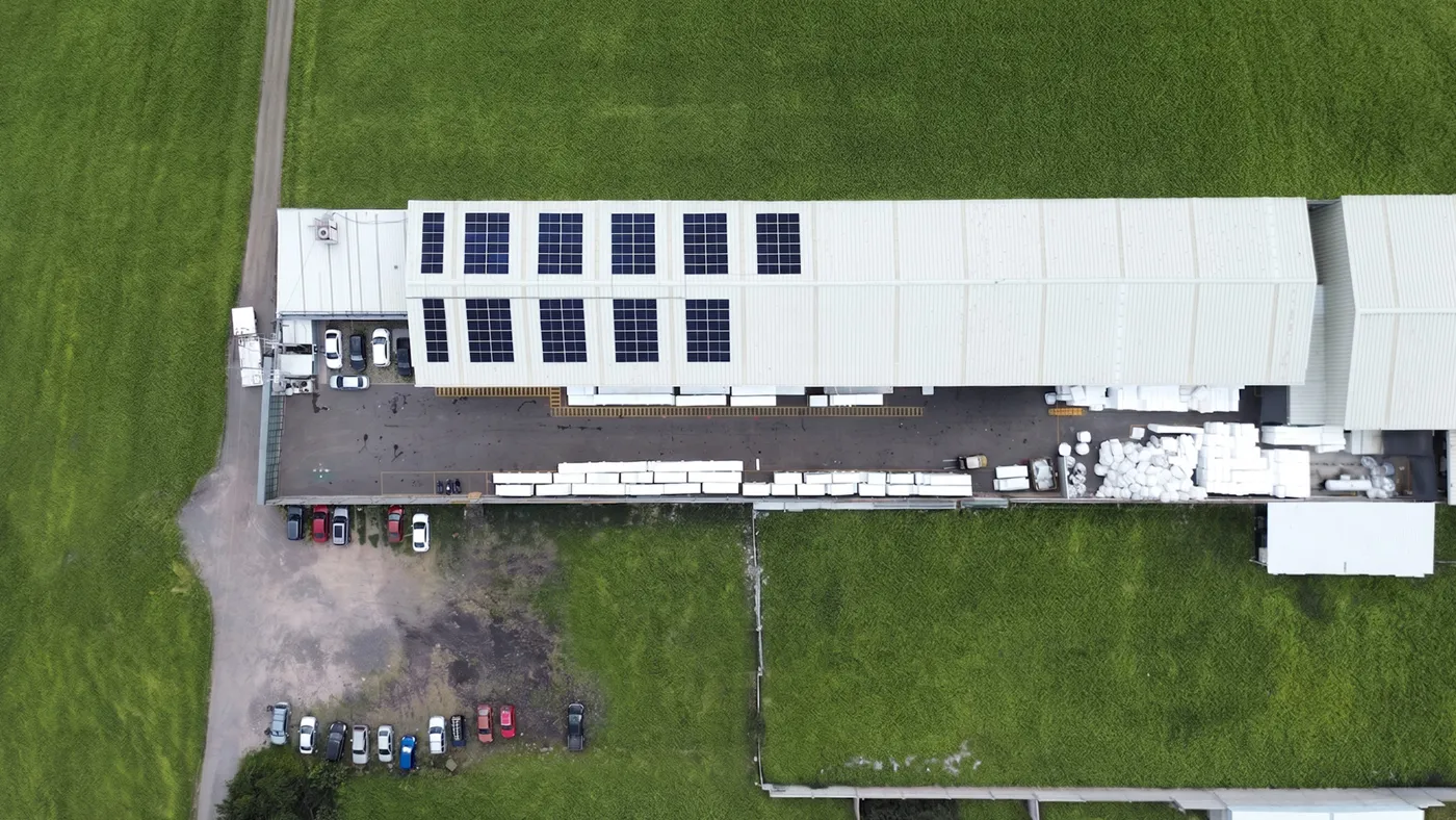 Vista aérea de la planta Smart Panel en Querétaro